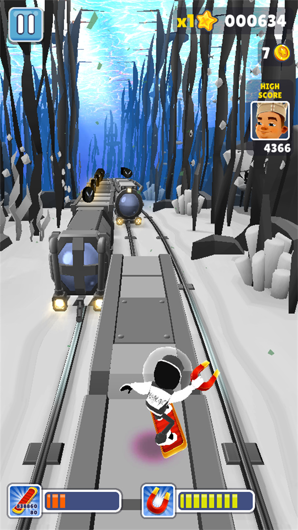 地铁跑酷超级黑白水下城定制版
