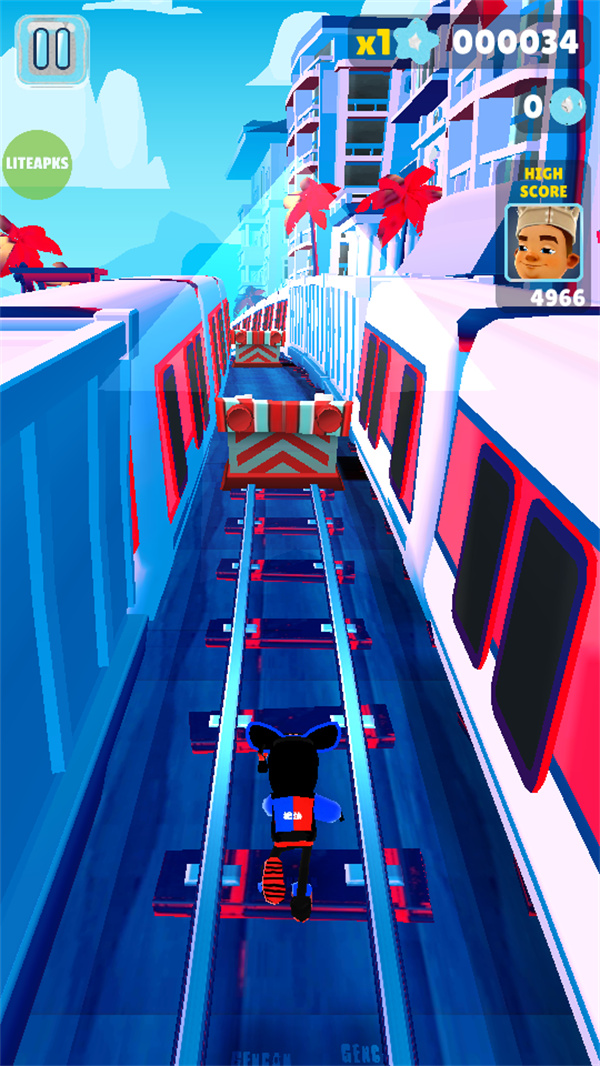 地铁跑酷根灿魔改夏威夷